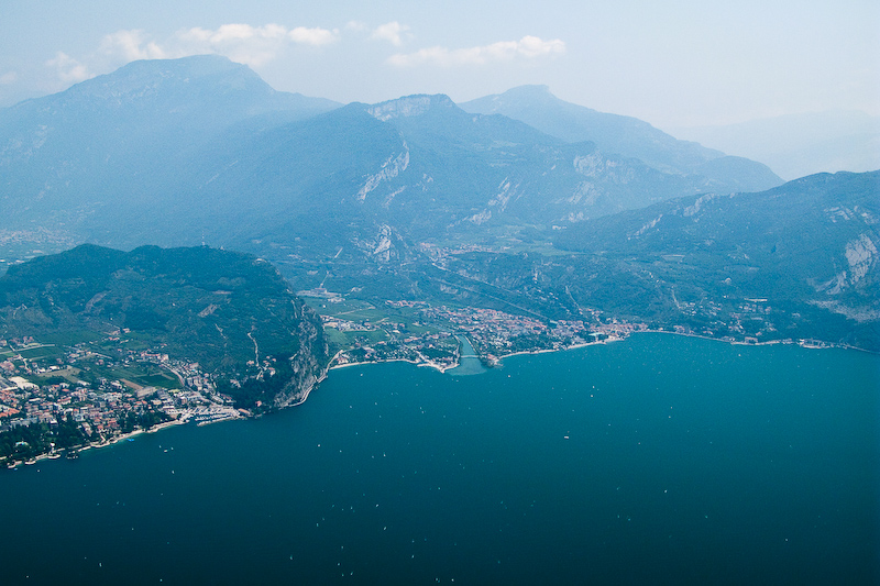 view from Cima Capi to Torbole and Riva del Garda